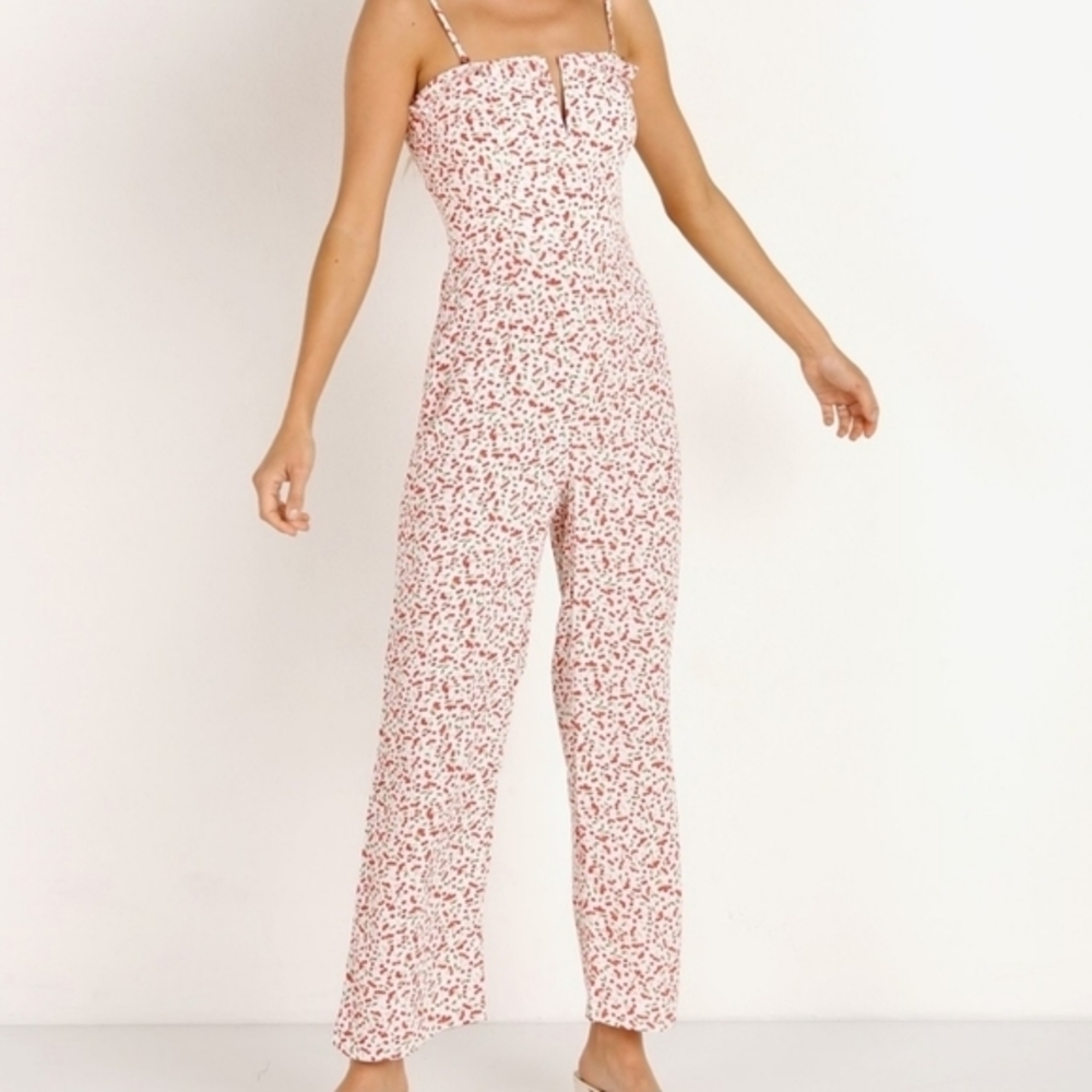 Women's Flynn‎ Skye Parker Cherry Rayon Jumpsuit XS